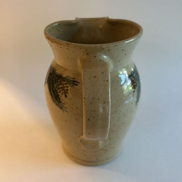 Boot Hill Pottery Pinecone Jug Vase Signed Country Christmas Rustic Decor 6” - Picture 5 of 10